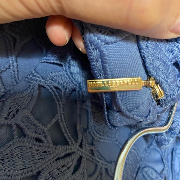 Karl Lagerfeld Chemical Blue Lace Sheath Cocktail Dress - EUC SEE PICS FOR SIZE - Picture 4 of 11